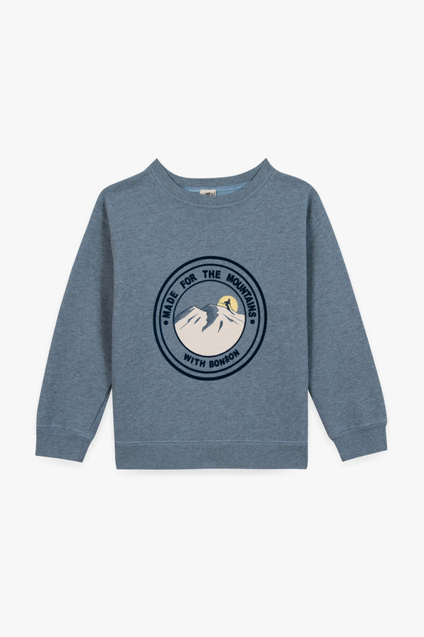 SMILE MOUNTAIN Sweatshirt - BLEU GIVRE