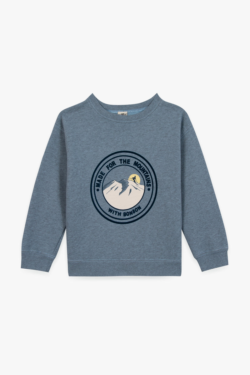 SMILE MOUNTAIN Sweatshirt - BLEU GIVRE
