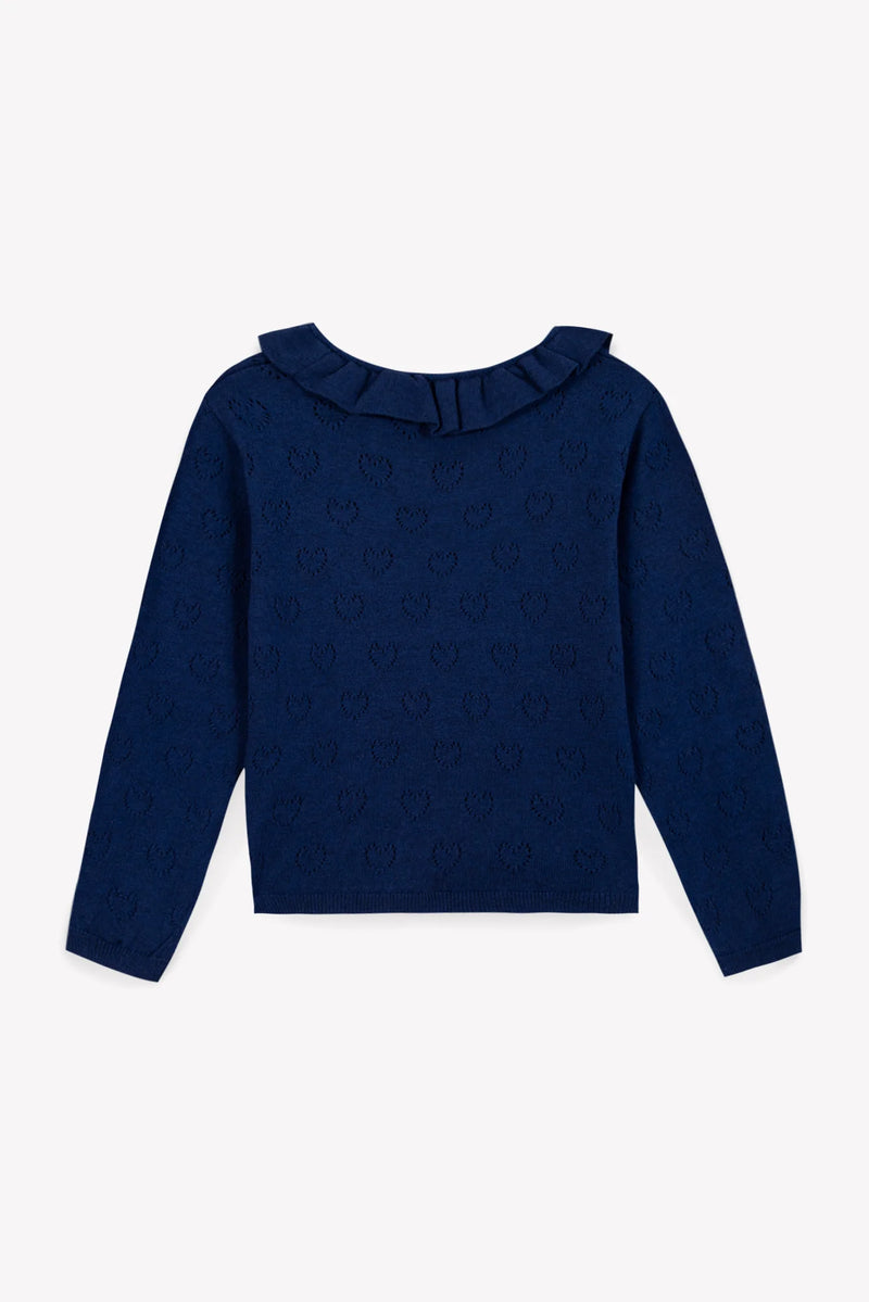 MILOU Hearts Sweater - BLEU BRUT BB17042
