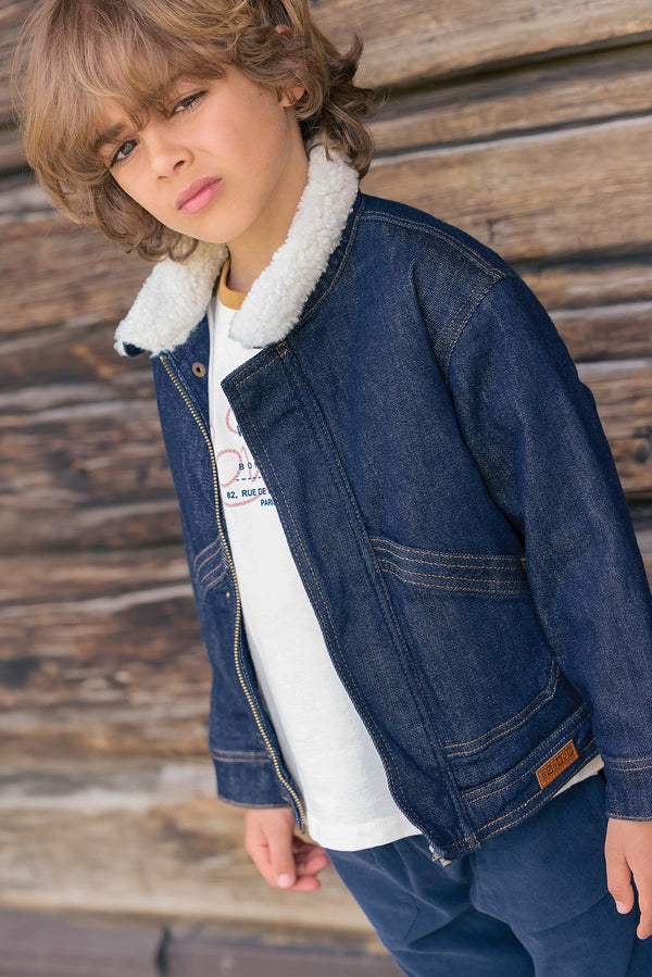 BLOUSON MAO - DENIM BRUT