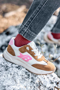 YARD BASKET VELOURS-NYLON - DK CAMEL-CREAM-PINK