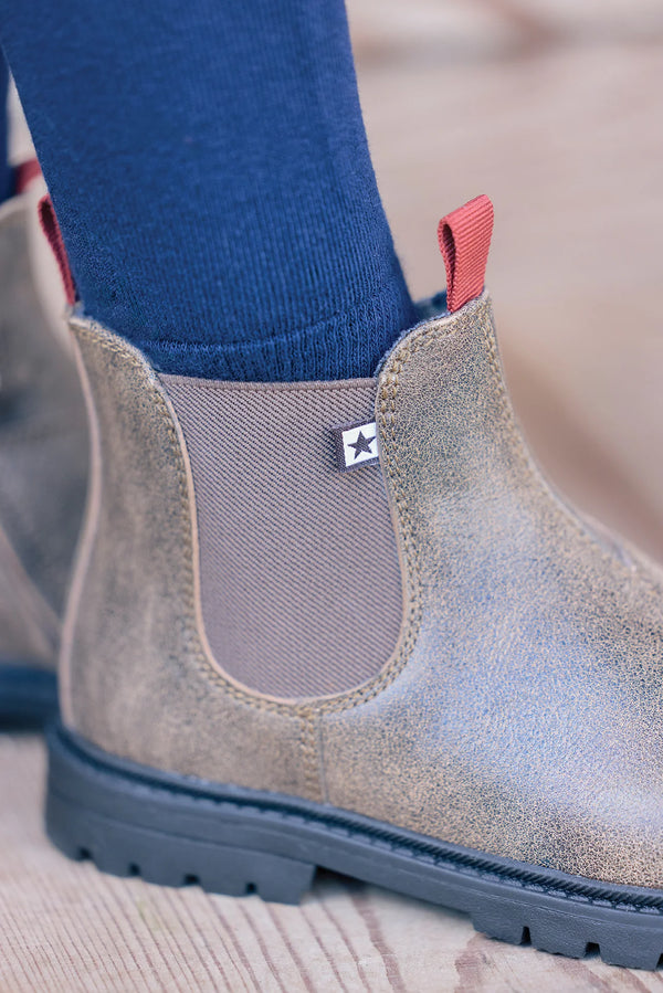 BOOTS CHELSEA USED LEATHER - TAUPE