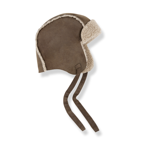 JENS FAUX FUR beanie - brown