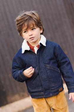 BLOUSON MAO - DENIM BRUT
