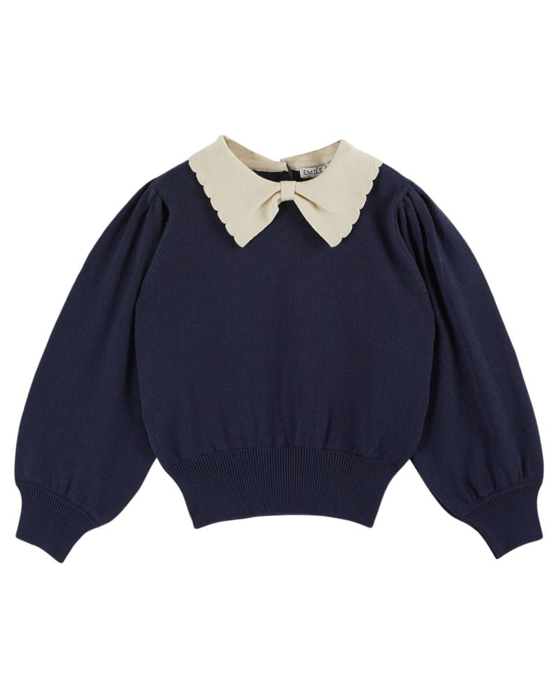 PIERROT COLLAR PULLOVER AC127 - MARINE