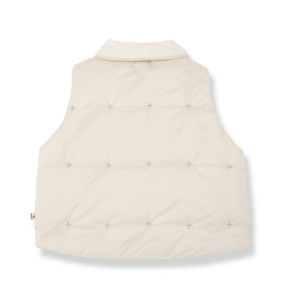 VALERIE NB PADDED MICROFIBER padded vest - ecru
