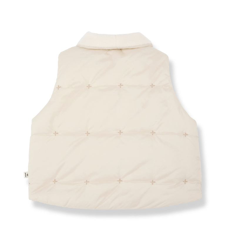 VALERIE NB PADDED MICROFIBER padded vest - ecru