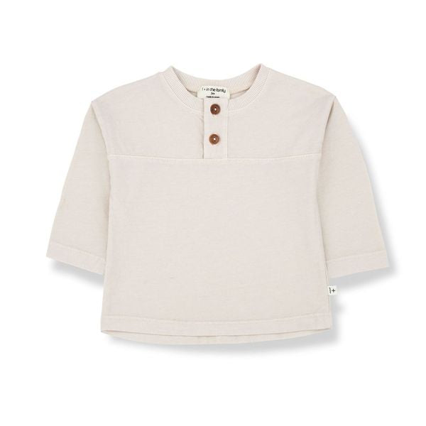 JAN LIGHT JERSEY henley t-shirt - rice