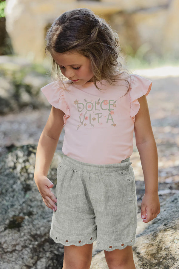 ECHAPPEE ROMANTIQUE TEESHIRTD - Rose ancien