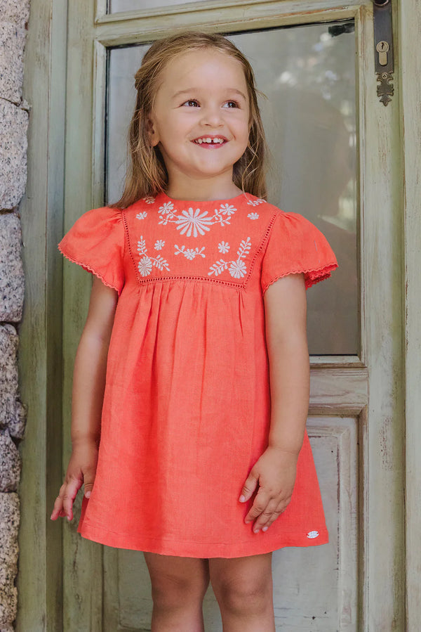 BABY PROMENADE BUCOLIQUE ROBE12 - Coquelicot