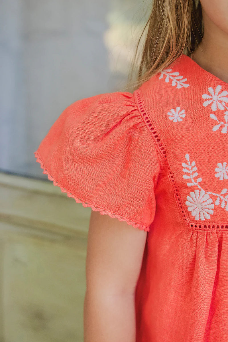 BABY PROMENADE BUCOLIQUE ROBE12 - Coquelicot
