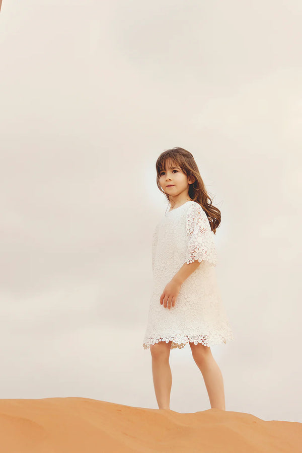 CEREMONIE FILLE ROBE AF - Nacre