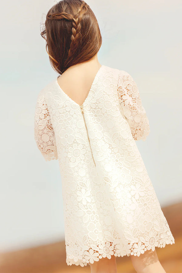 CEREMONIE FILLE ROBE AF - Nacre