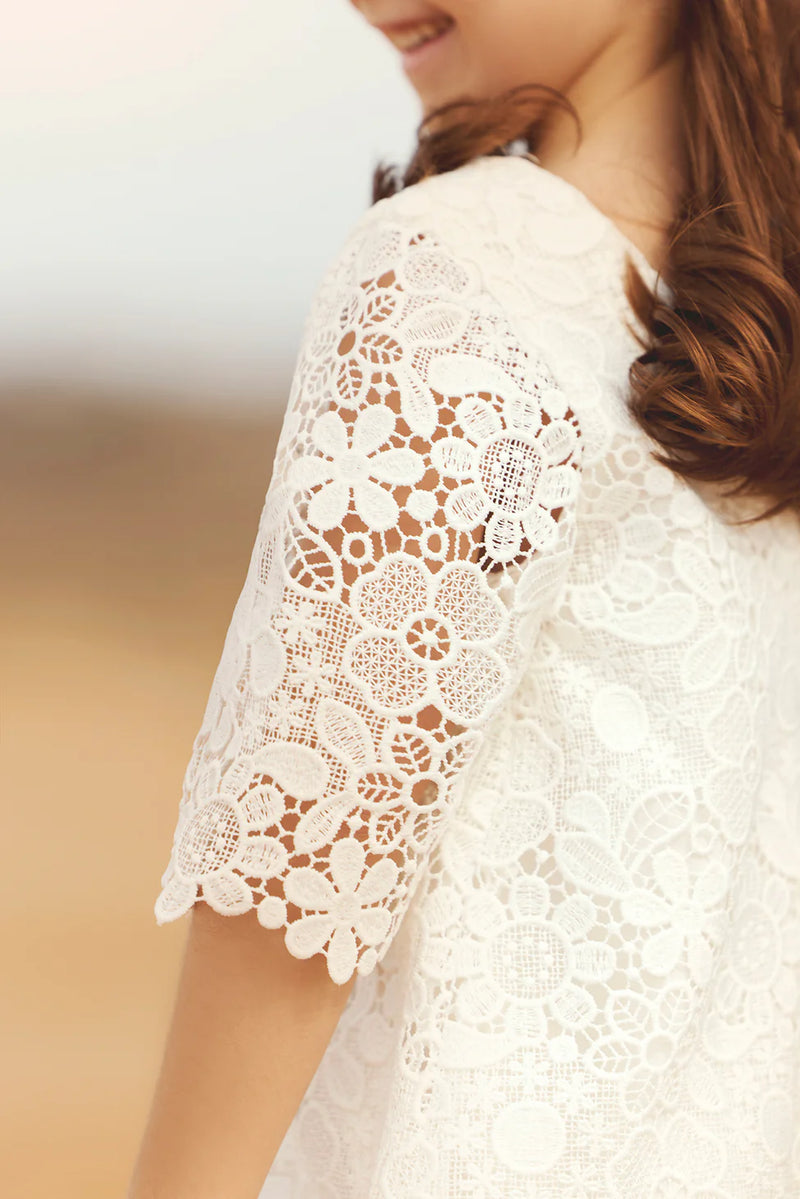 CEREMONIE FILLE ROBE AF - Nacre