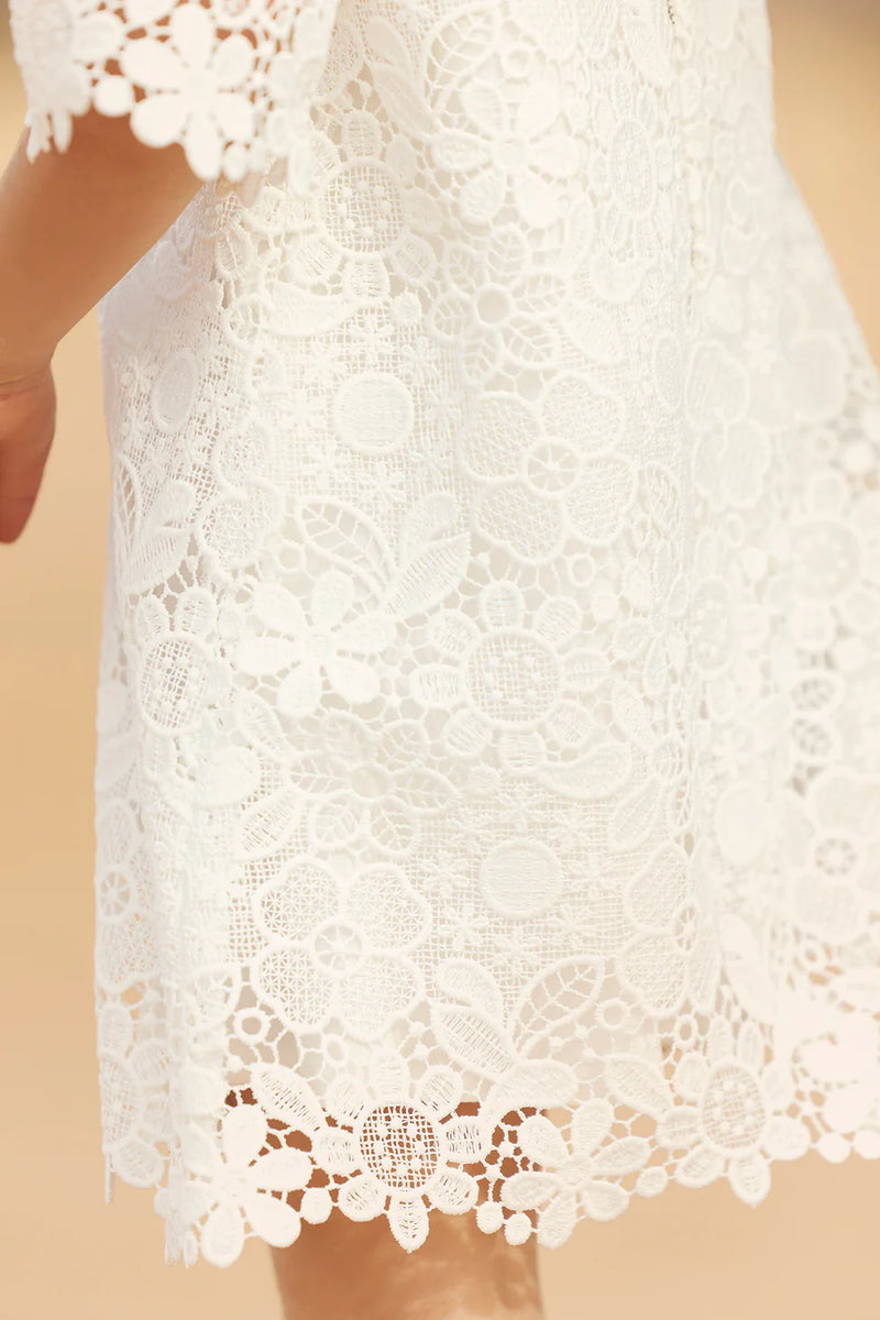 CEREMONIE FILLE ROBE AF - Nacre