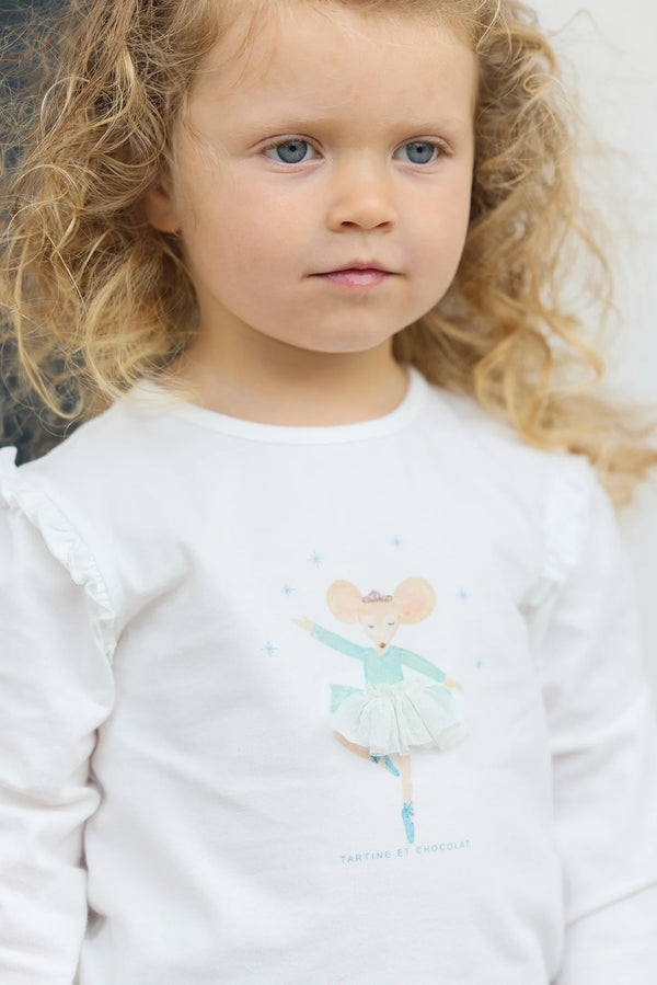 BABY JARDIN D HIVER TEE-SHIRT 1 - Nacre (CB10001)