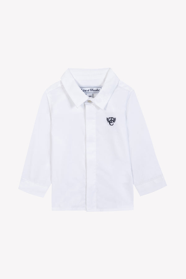 BABY CEREMONIE GARCON CHEMISE3 - Blanc (CB12021)