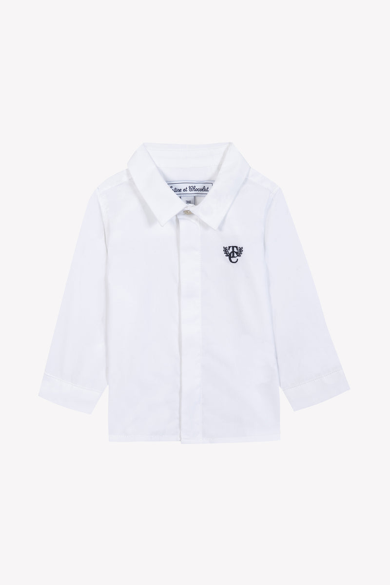 BABY CEREMONIE GARCON CHEMISE3 - Blanc (CB12021)
