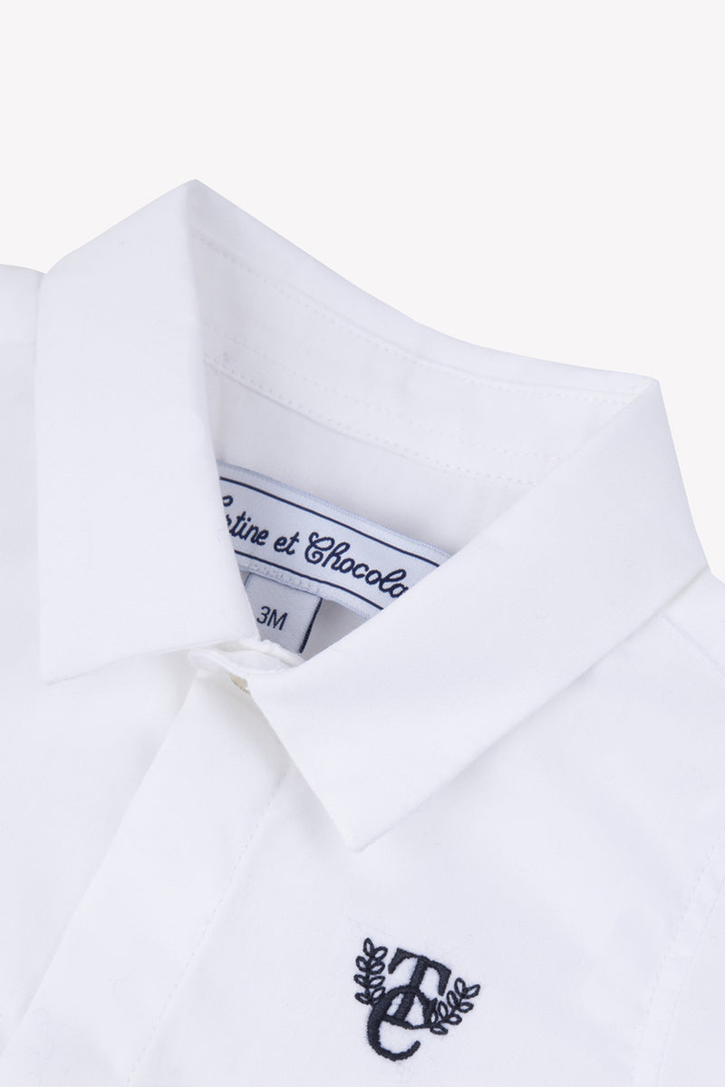 BABY CEREMONIE GARCON CHEMISE3 - Blanc (CB12021)