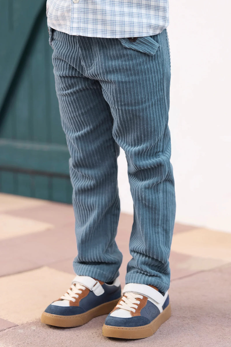BABY PETIT ROBOT PANTALON 8 - Bleu grisé (CB22061)