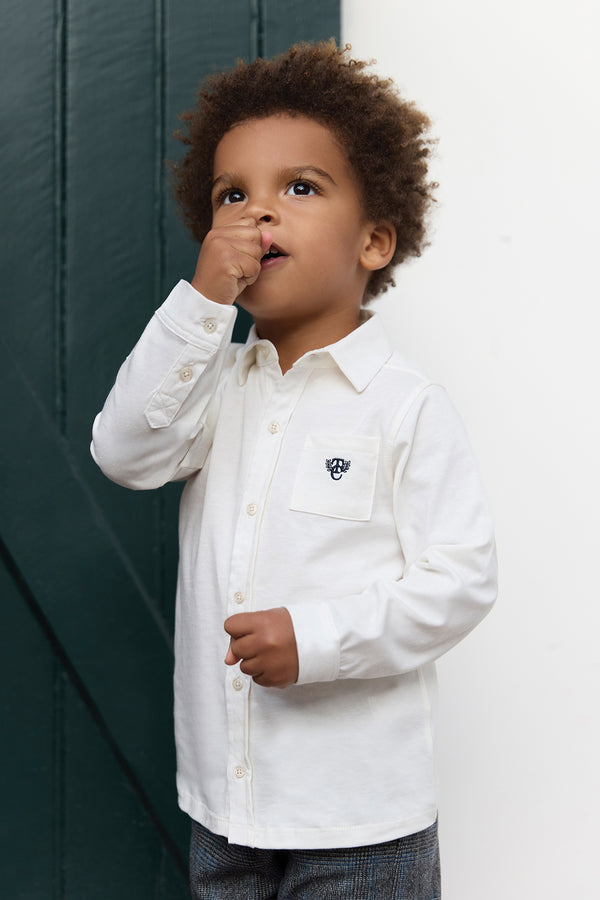 BABY PETIT ROBOT CHEMISE7 - Nacre (cb12111 )
