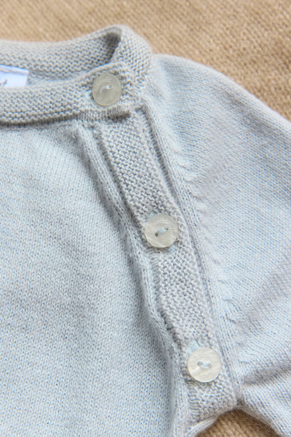 PREMIER TROUSSEAU GARCON PULL 1 - Bleu céleste (CB18030)