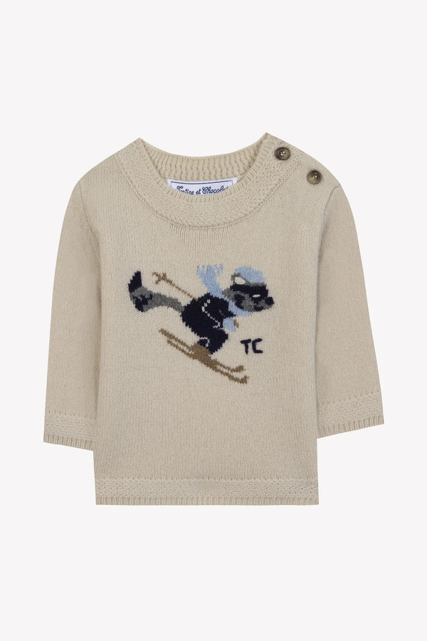 DOUCEUR ALPINE PULL7BIS - Beige chiné (CB18053)