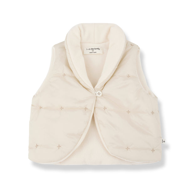 VALERIE NB PADDED MICROFIBER padded vest - ecru