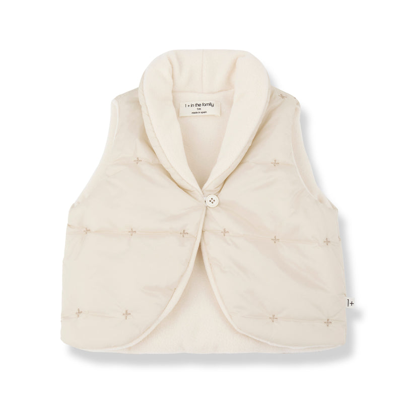 VALERIE NB PADDED MICROFIBER padded vest - ecru