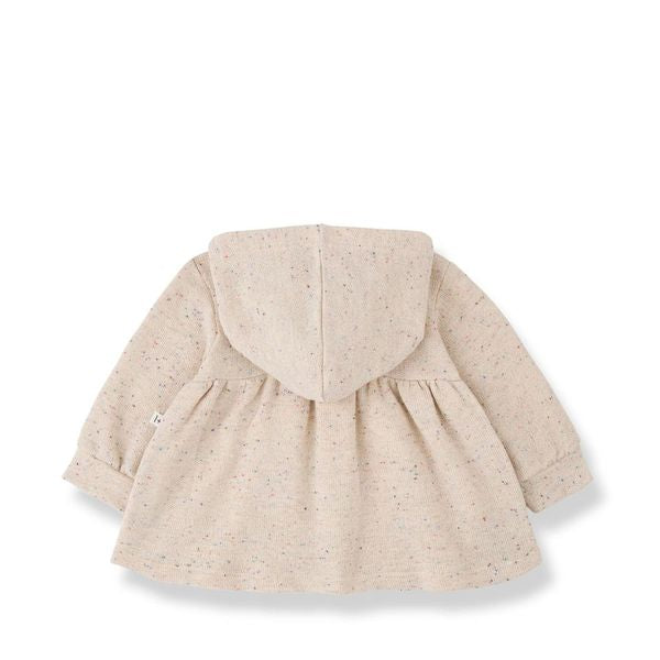 EMMA BOTONATO FLEECE dress - rice