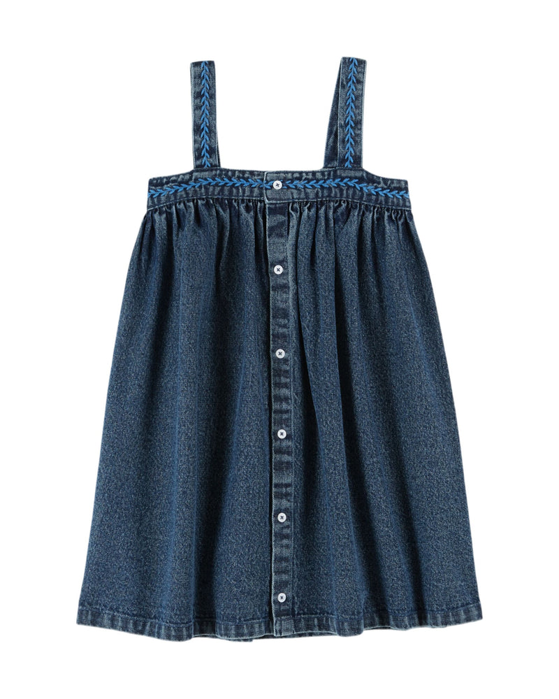 LOOSE STRAPS DRESS AC083A - DENIM