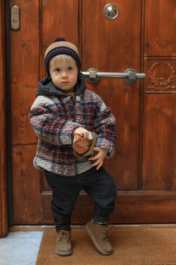 BRIAN KNITWEAR college beanie - castagna