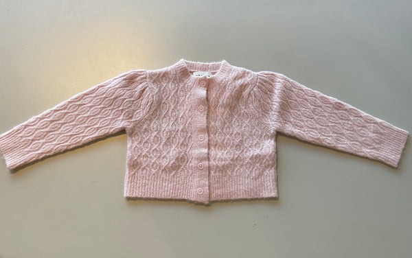 YNGRID GIRLS CARDIGAN - YAK ROSE
