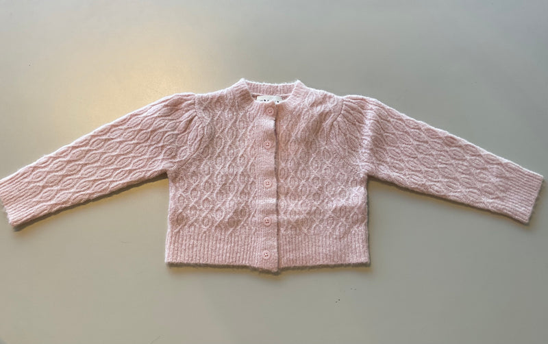YNGRID GIRLS CARDIGAN - YAK ROSE