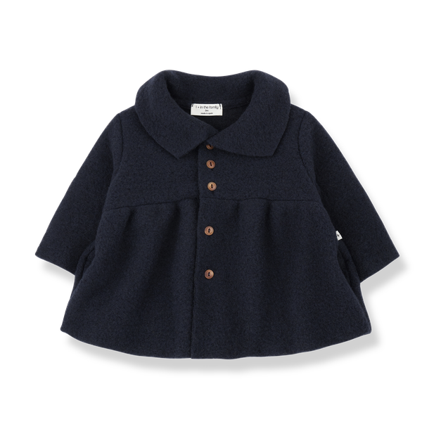 ANNE RECYCLED WOOL coat - dark-blue