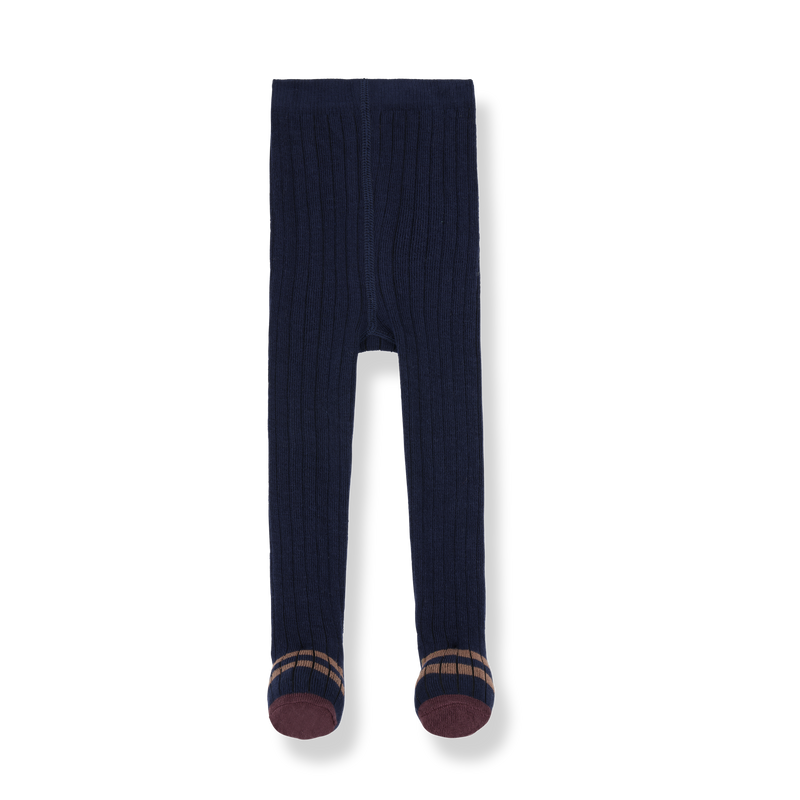 SALLY ribbed plain tights - dark-blue