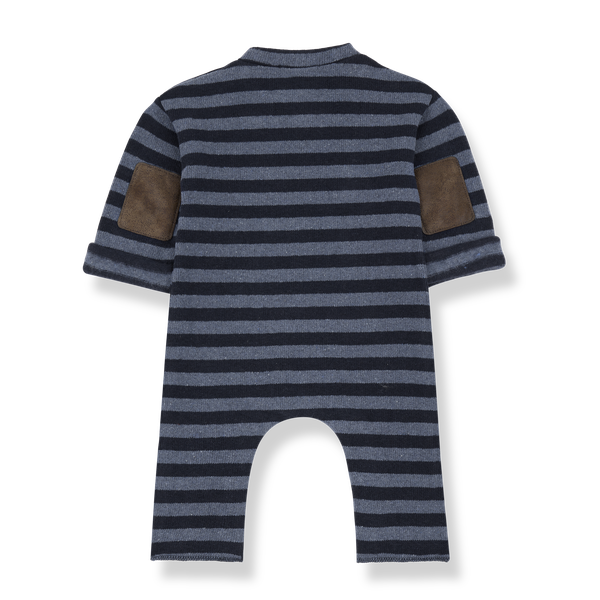 JOFRE SOFT MEDIUM STRIPE FLEECE jumpsuit - denim
