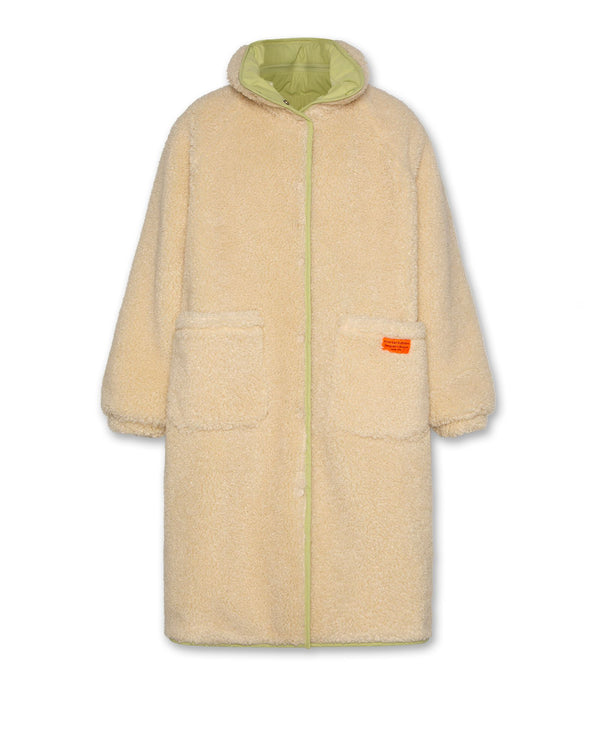 nari fur jacket - 000402 - green grey
