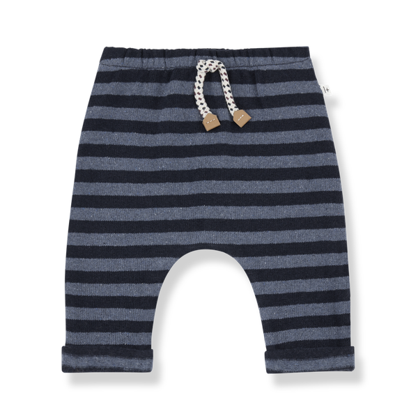 URIEL SOFT MEDIUM STRIPE FLEECE pants - denim