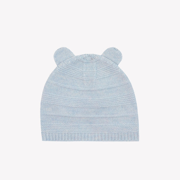 PREMIER TROUSSEAU GARCON BONNET1 - Bleu celeste chiné (CB90010)