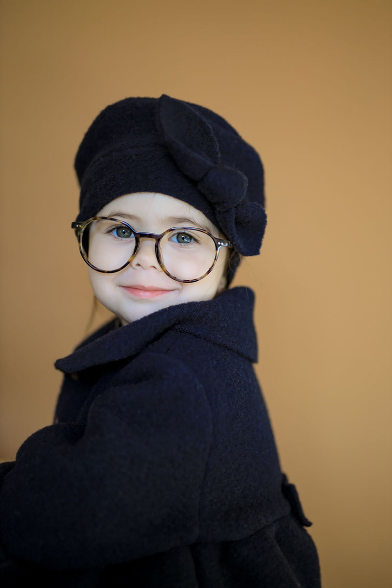 LISBETH RECYCLED WOOL beret - dark-blue