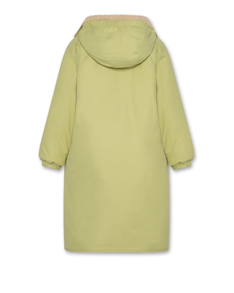 nari fur jacket - 000402 - green grey