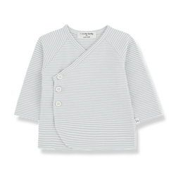 IDARA STRIPED ORGANIC JERSEY l.sleeve nb shirt - nuvola (light blue)