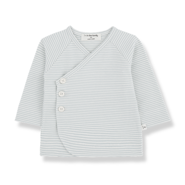 IDARA STRIPED ORGANIC JERSEY l.sleeve nb shirt - nuvola (light blue)