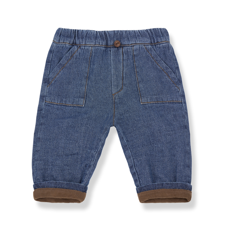 WILLIAM WASHED DENIM lined pants - denim