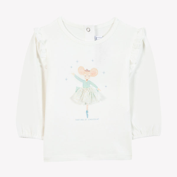 BABY JARDIN D HIVER TEE-SHIRT 1 - Nacre (CB10001)