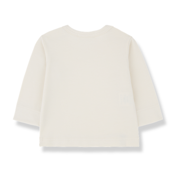 NOELLE ORGANIC PLAIN JERSEY l.sleeve t-shirt - ecru