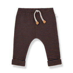 HENRIK STRIPED JERSEY pants - melanzana