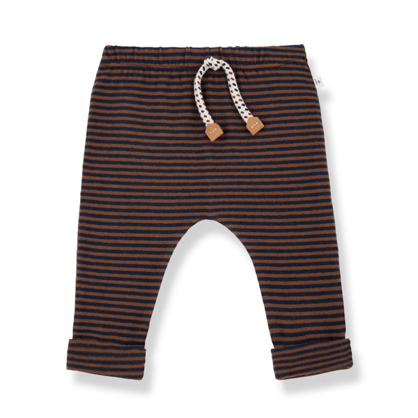 HENRIK STRIPED JERSEY pants - melanzana