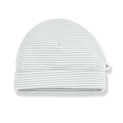 GIO STRIPED ORGANIC JERSEY beanie - nuvola